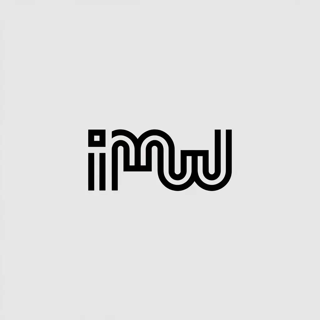 LOGO Design for iMW Minimalistic Vector Letters for Technology Industry with Clear Background