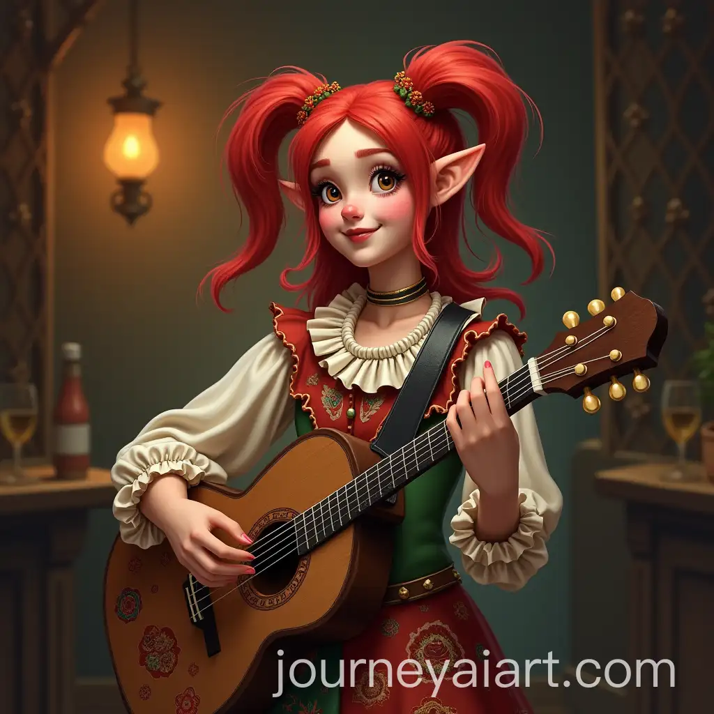 Playful-HalElf-Bard-Entertaining-in-a-Vibrant-Tavern