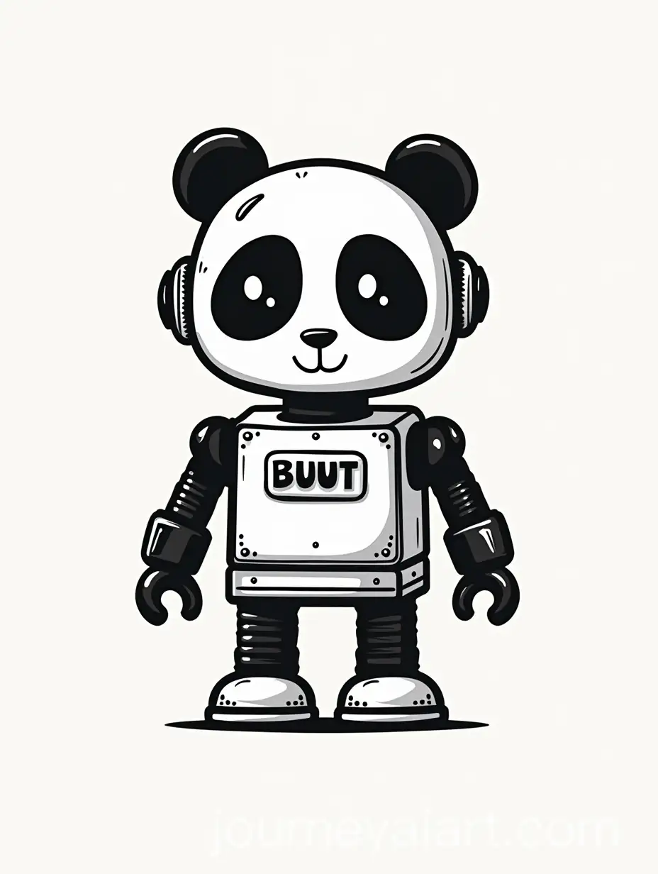 Vintage-Minimalistic-Robot-Logo-in-Black-and-White