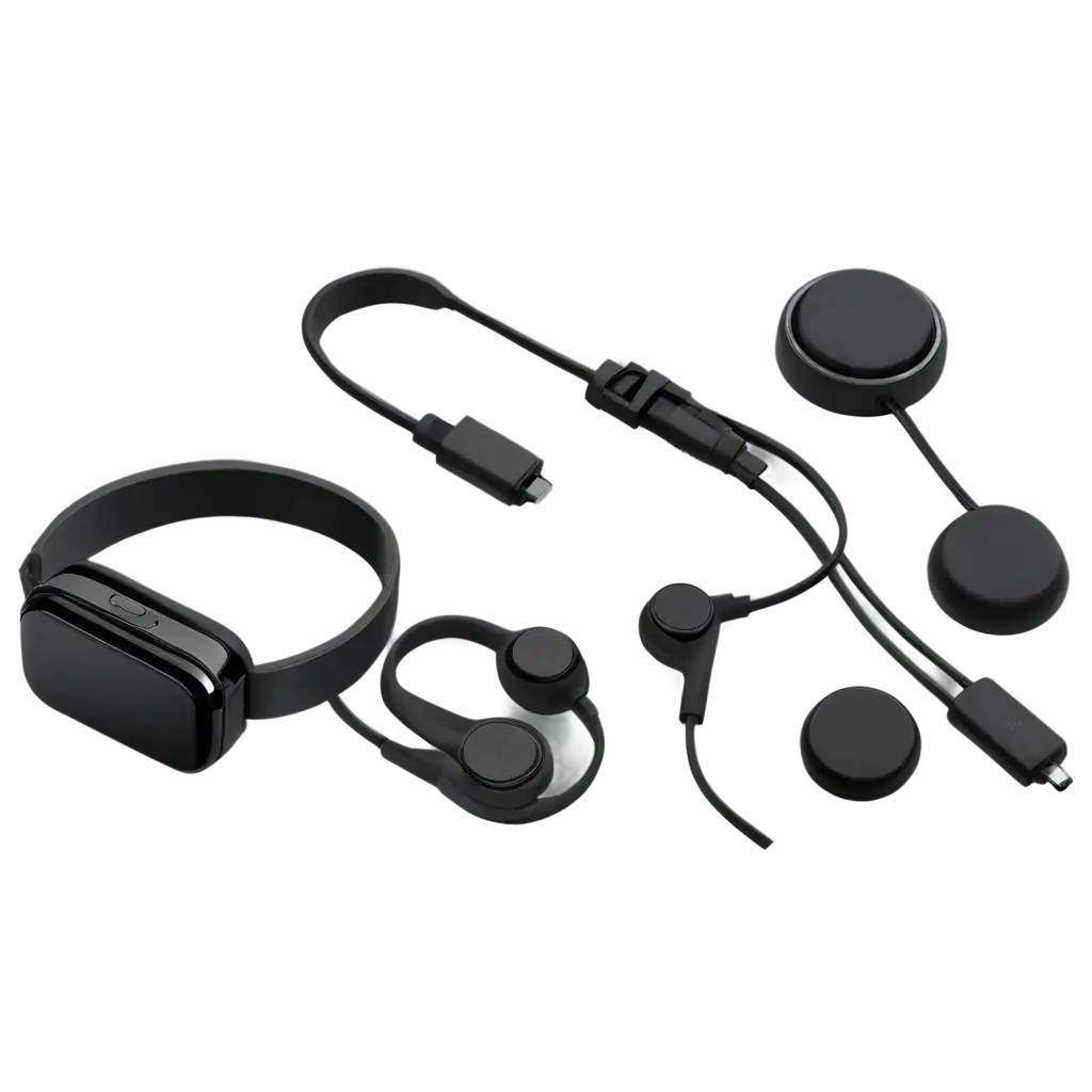 Sleek-Modern-Electronic-Accessories-PNG-Image-Wireless-Earbuds-Smartwatches-Portable-Chargers