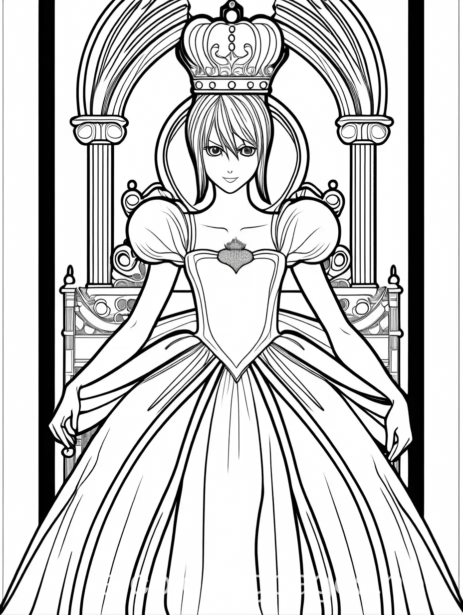 Light-Yagami-as-a-Princess-Fun-Coloring-Page-for-Kids