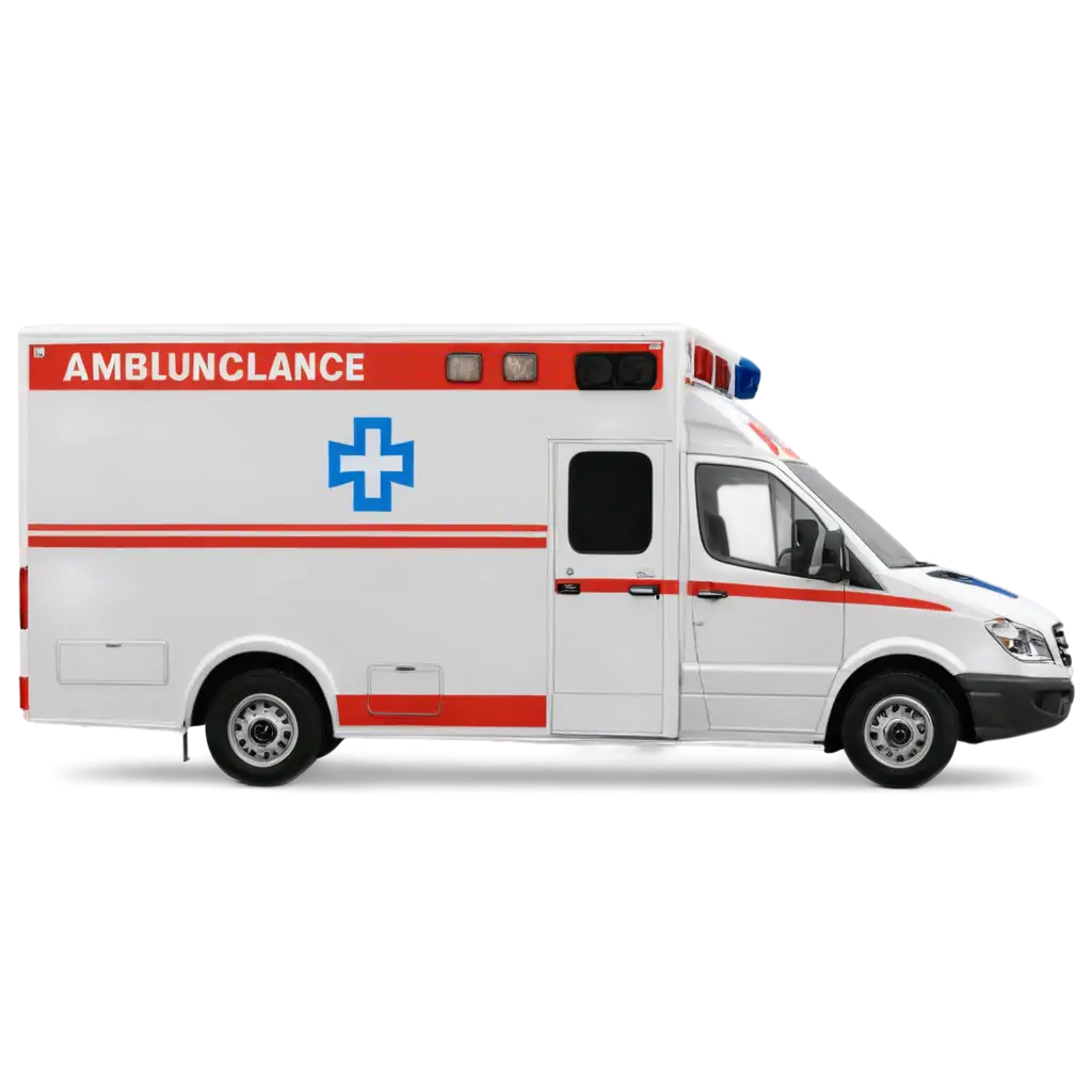 Ambulance-Pure-Side-View-PNG-HighQuality-Transparent-Image-for-Versatile-Use