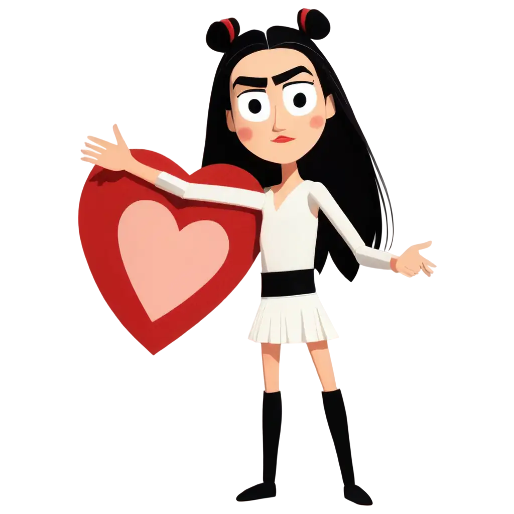 PNG-Image-of-Samurai-Jack-Cutting-a-Heart-in-Half-Artistic-Illustration