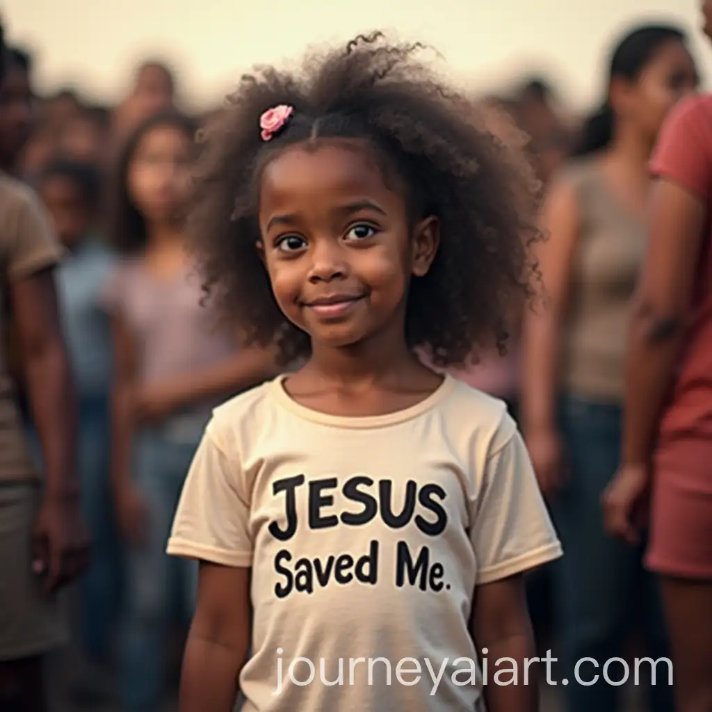 Young-Girl-with-Jesus-Saved-Me-TShirt-in-a-Crowded-Setting