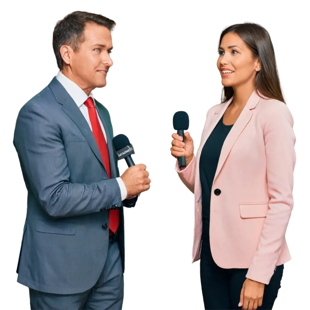 Interviewer-Standing-with-a-Mouse-Interviewing-a-Female-PNG-Image-for-Digital-Media-Use