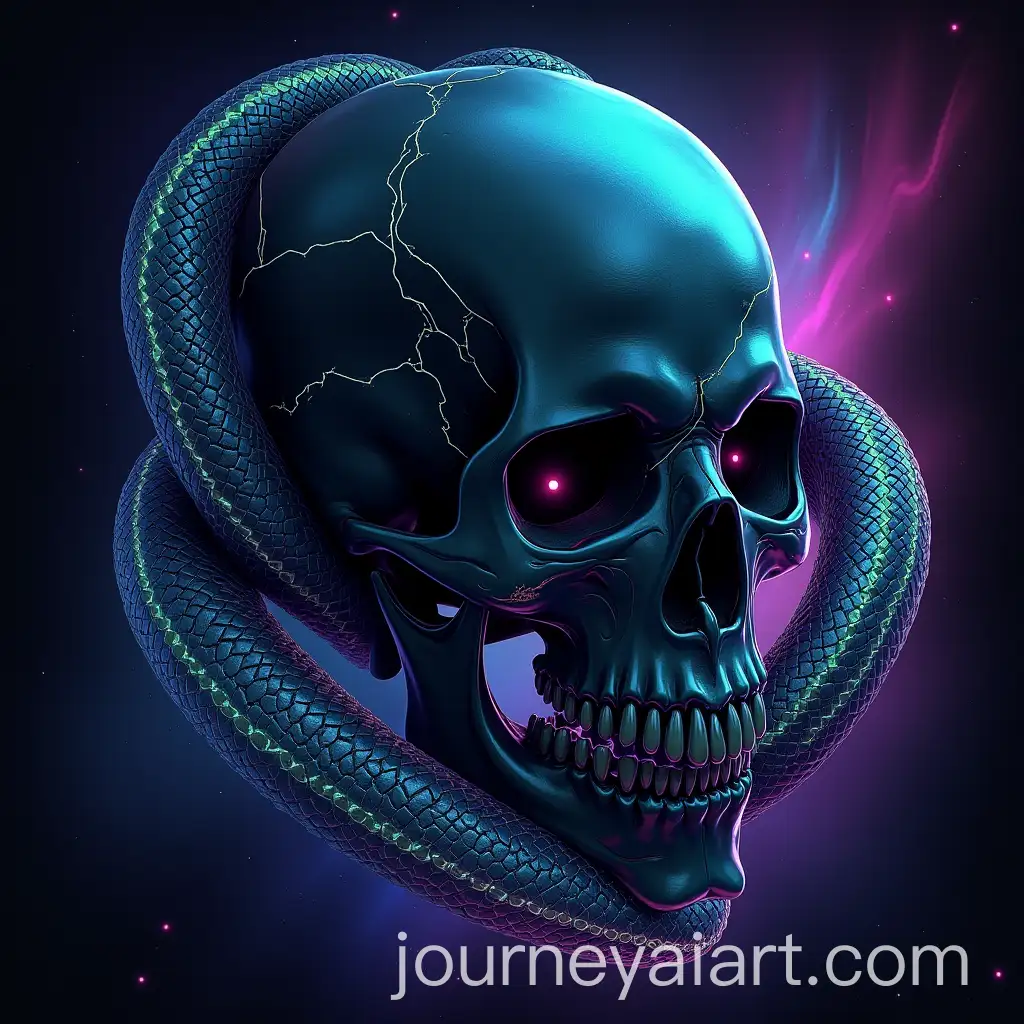 Aurore-Borale-Dark-Mark-Luminous-Skull-and-Serpent-in-Cosmic-Mist