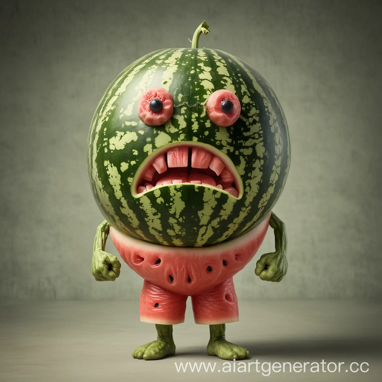 Muscular-Watermelon-An-Artistic-Representation-of-a-Mutant-Male-Fruit