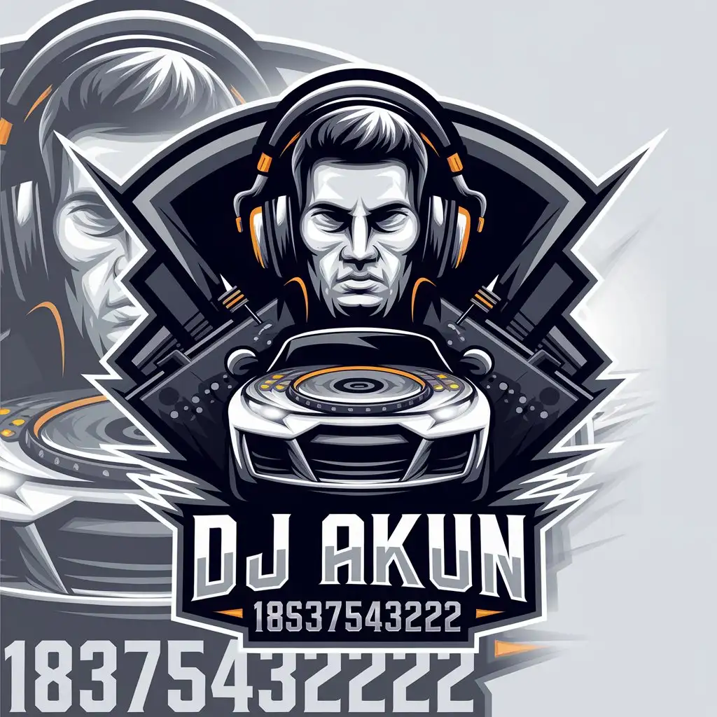 LOGO Design for DJ Akun Music Technology Cool Vibes with Complex Symbolism