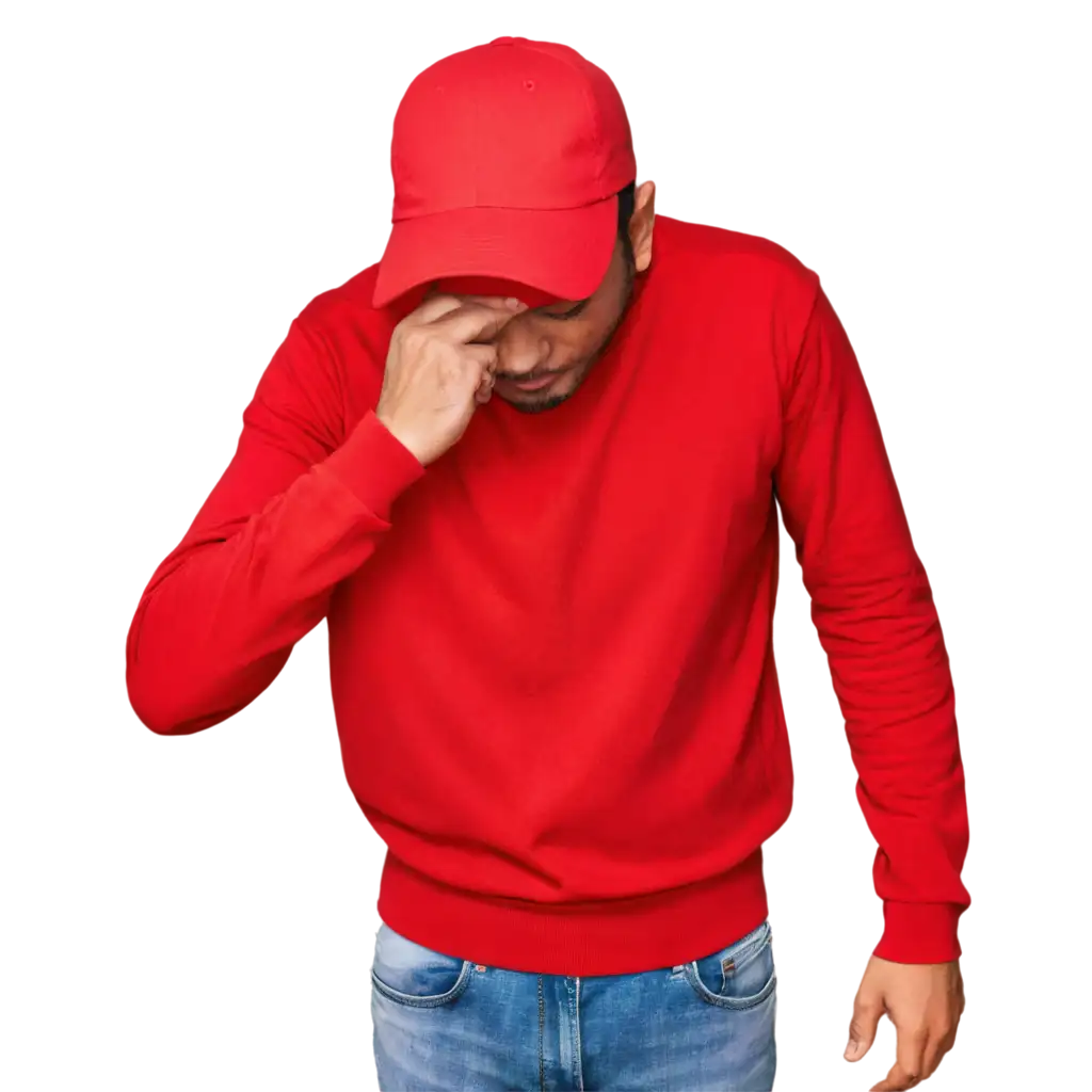 Sad-Delivery-Boy-in-Red-Shirt-and-Cap-PNG-Image-for-Emotional-and-Expressive-Visuals