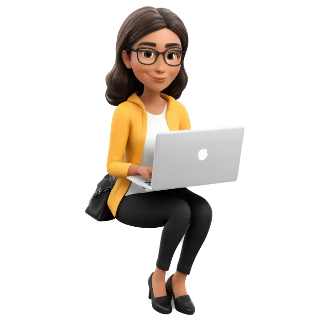 PNG-Cartoon-Woman-Programmer-with-Her-Computer