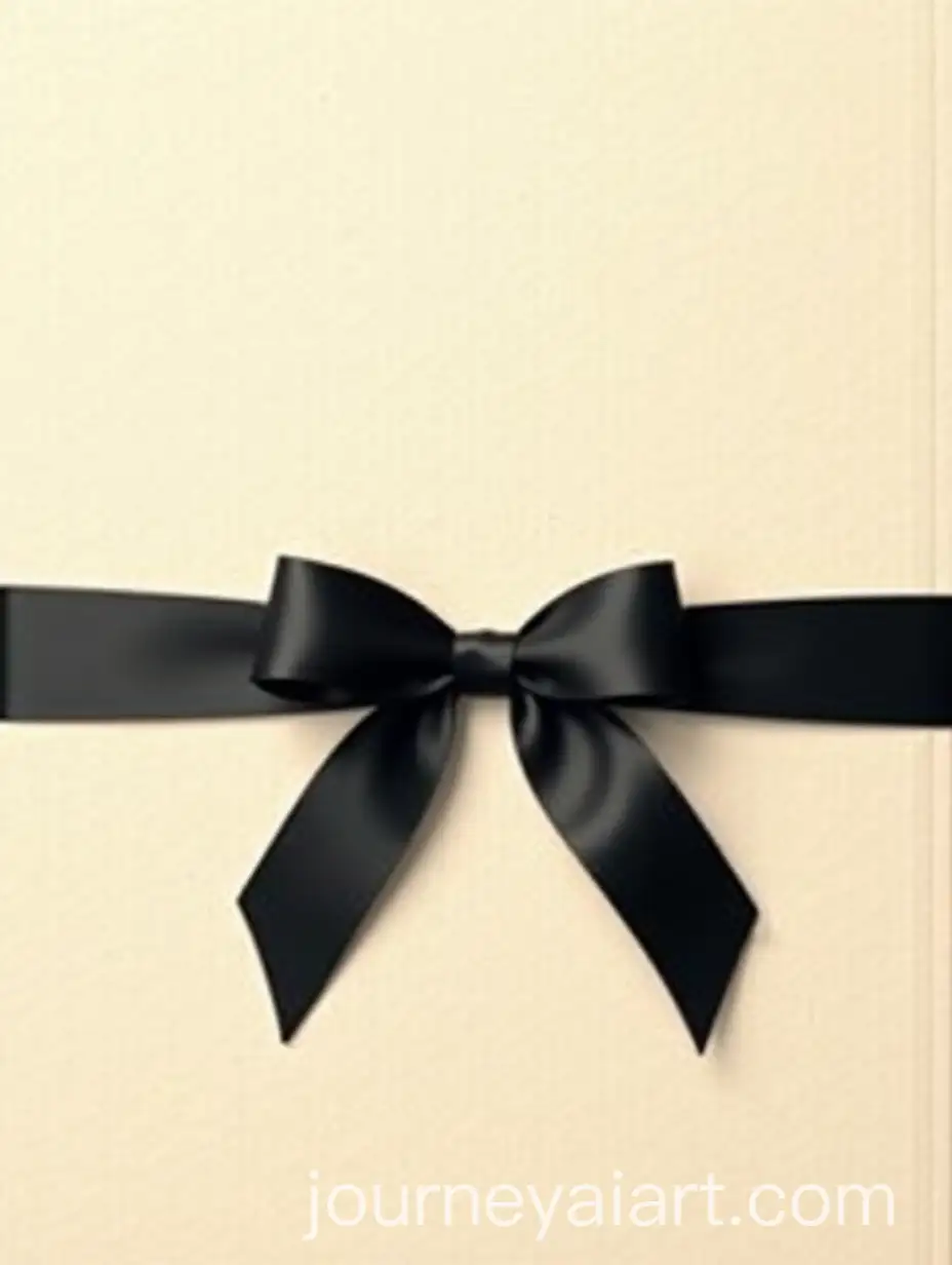 Elegant-Animation-of-Black-Ribbon-Unraveling-to-Reveal-Invitation-Card-on-Beige-Background