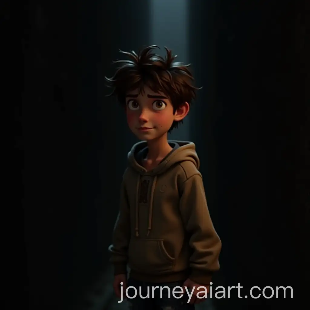 Young-Man-in-Dark-Narrow-Environment-with-Hopeful-Expression