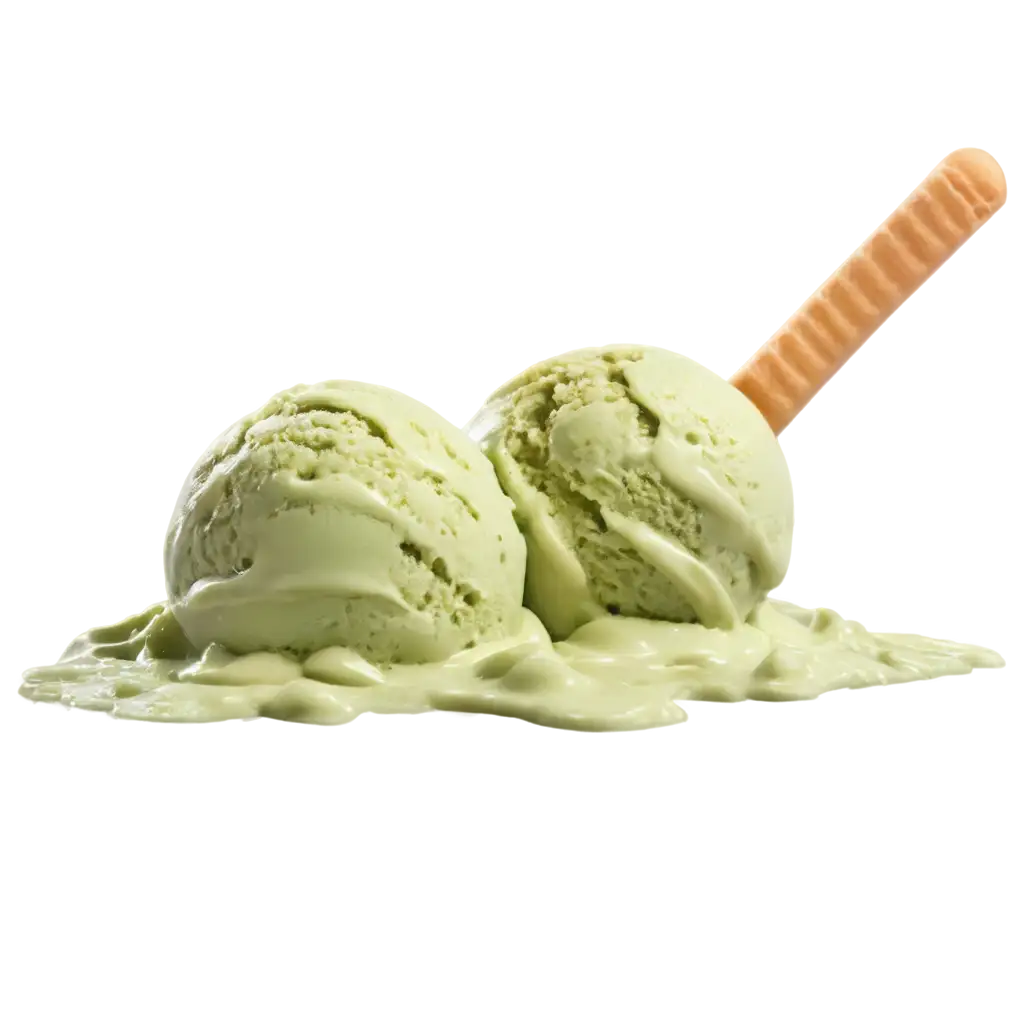 Melting-Green-Ice-Cream-PNG-Image-Artistic-Representation-of-Refreshing-Summer-Dessert