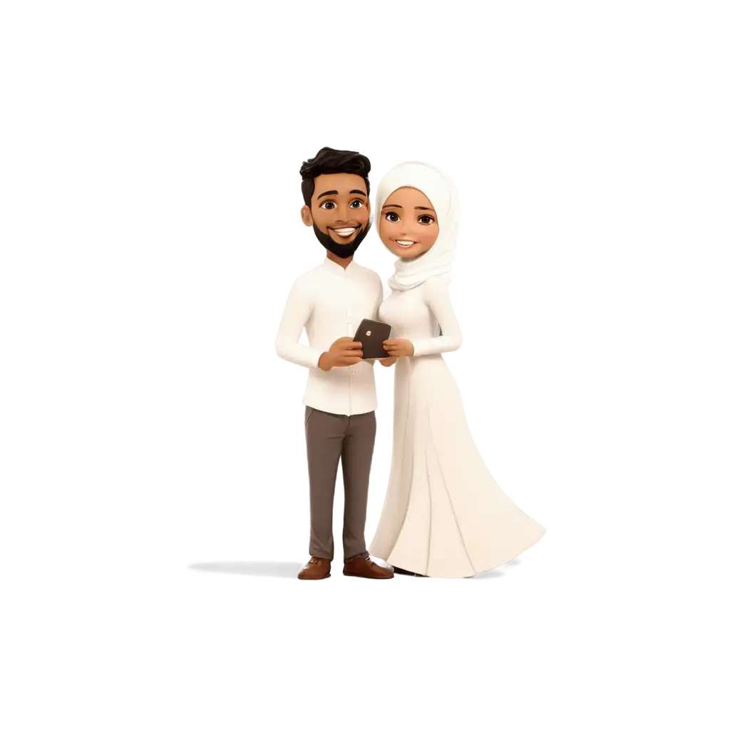 Islamic-Wedding-Caricature-PNG-Unique-and-Personalized-Art-for-Special-Occasions