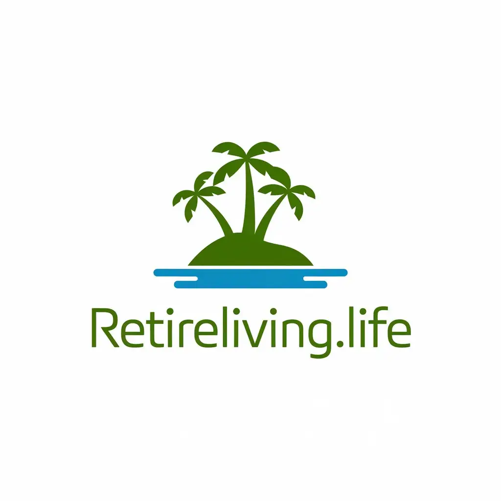 LOGO-Design-For-RetireLivinglife-Minimalistic-Island-Symbol-for-Real-Estate-Industry