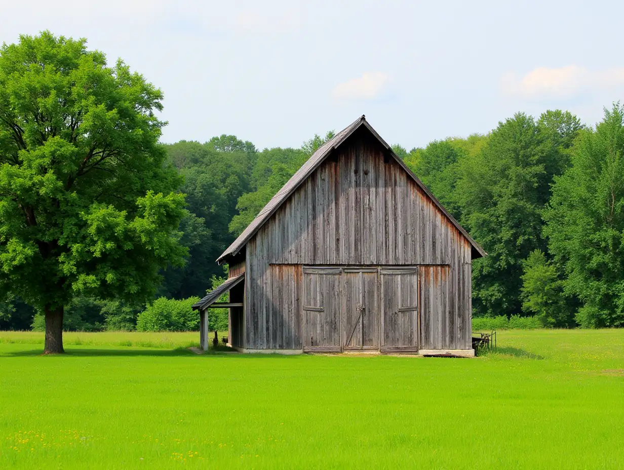 Majestic-Rustic-Barn-in-Lush-Countryside-Landscape