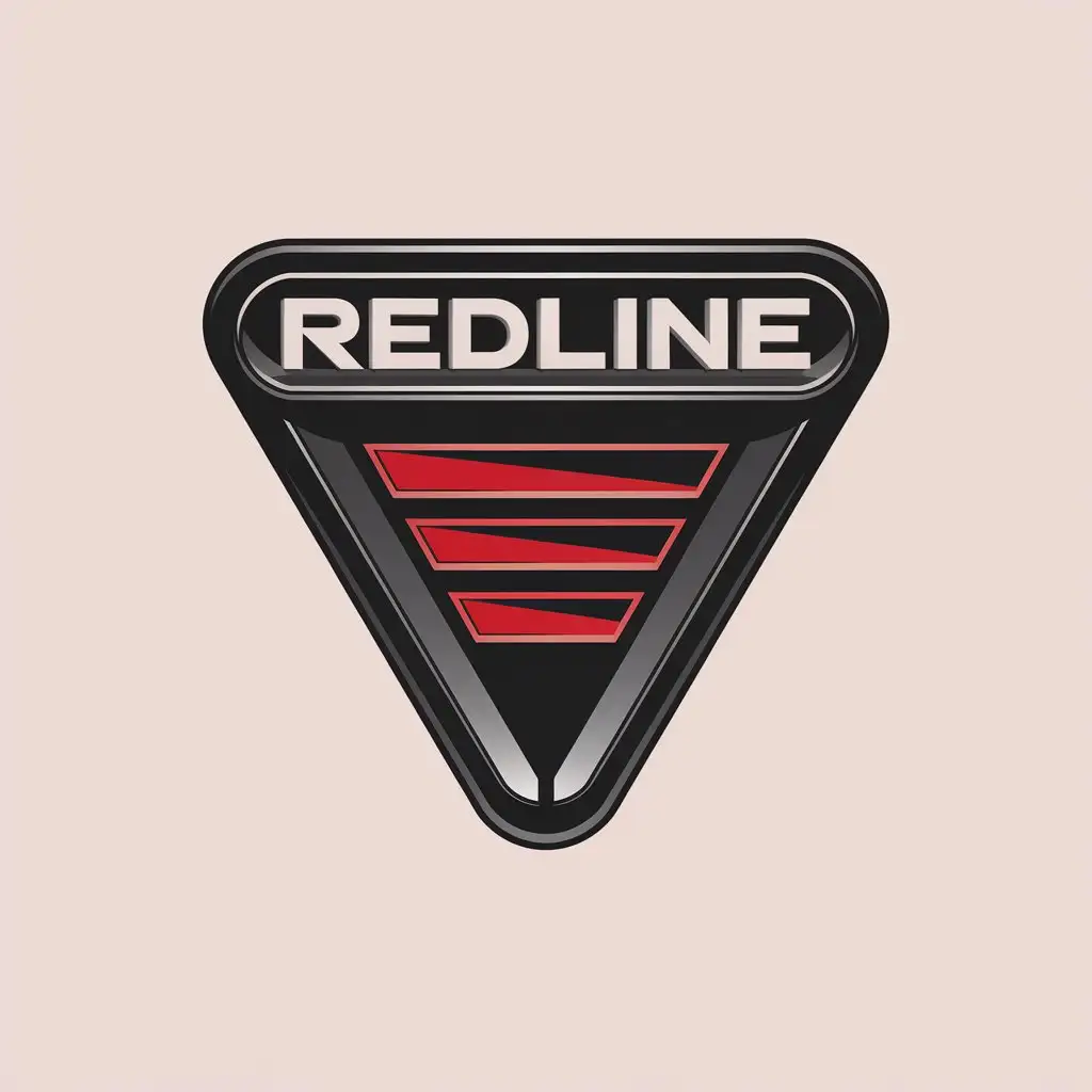 LOGO Design for REDLINE Sleek Inverted Triangle with Bold Typography and Dynamic Red Stripes