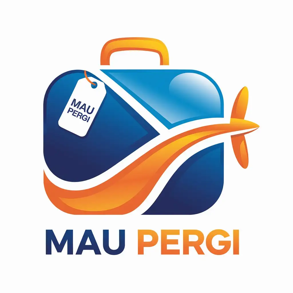 LOGO Design for Mau Pergi Modern Travel Simplicity with Bright Palette and Minimalist Elements