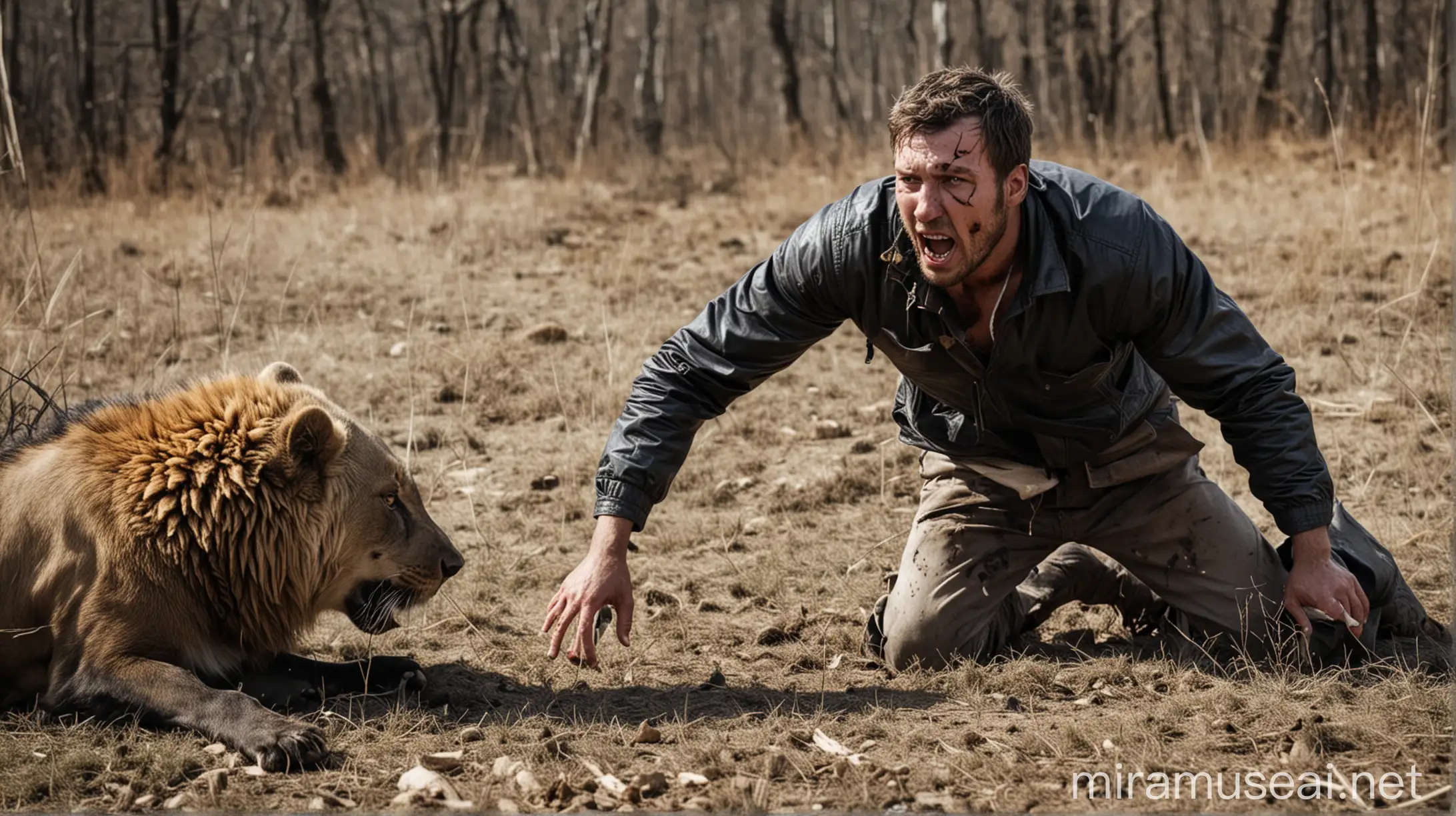 Injured Man Attacked by Wild Animal