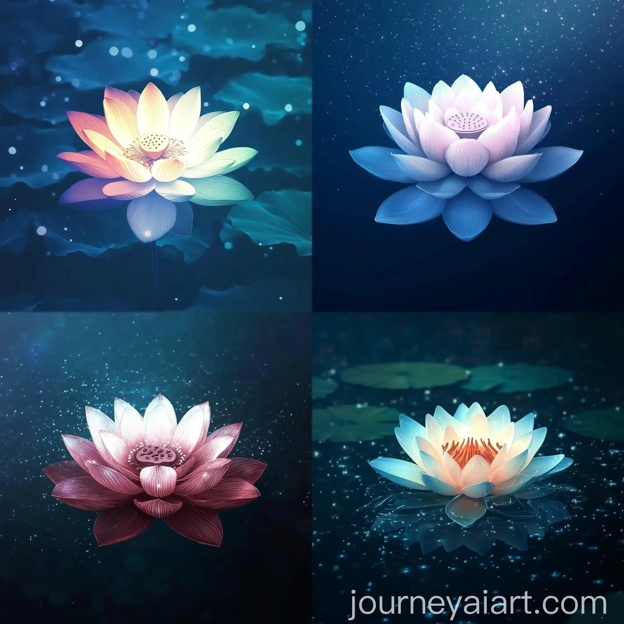 Abstract-Lotus-Flower-Artwork-in-Harmonious-Color-Scheme