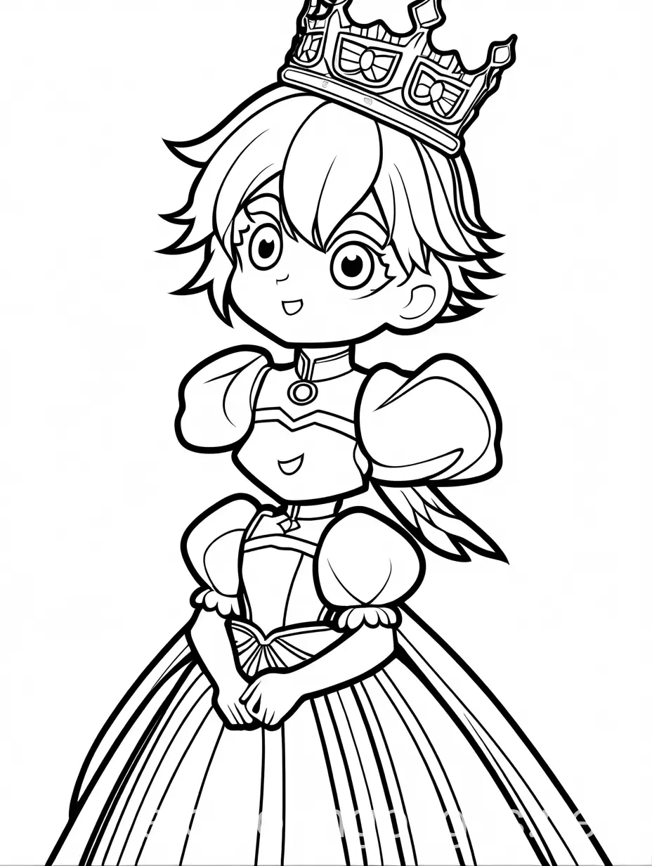 Izuku-Midoriya-as-a-Princess-Coloring-Page-for-Kids