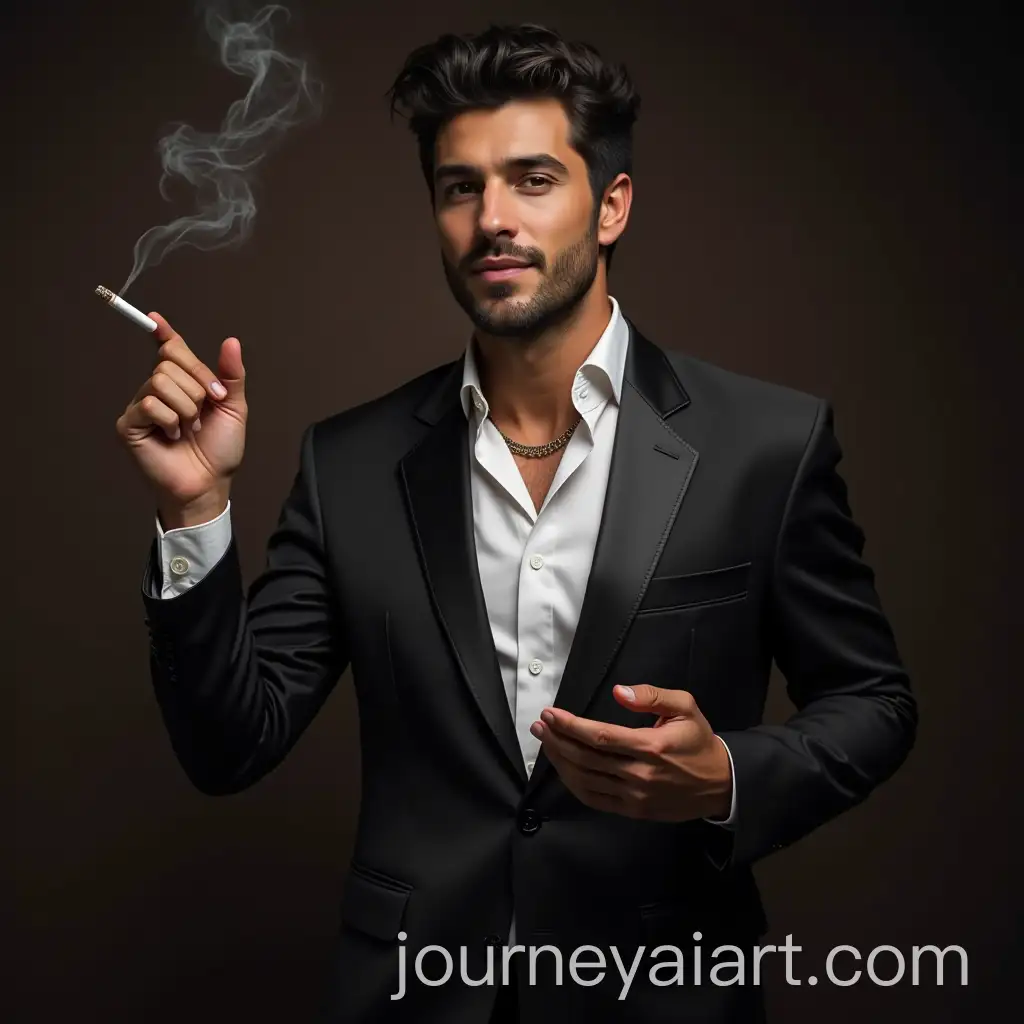 Stylish-Man-in-Silky-Suit-with-Cigarette