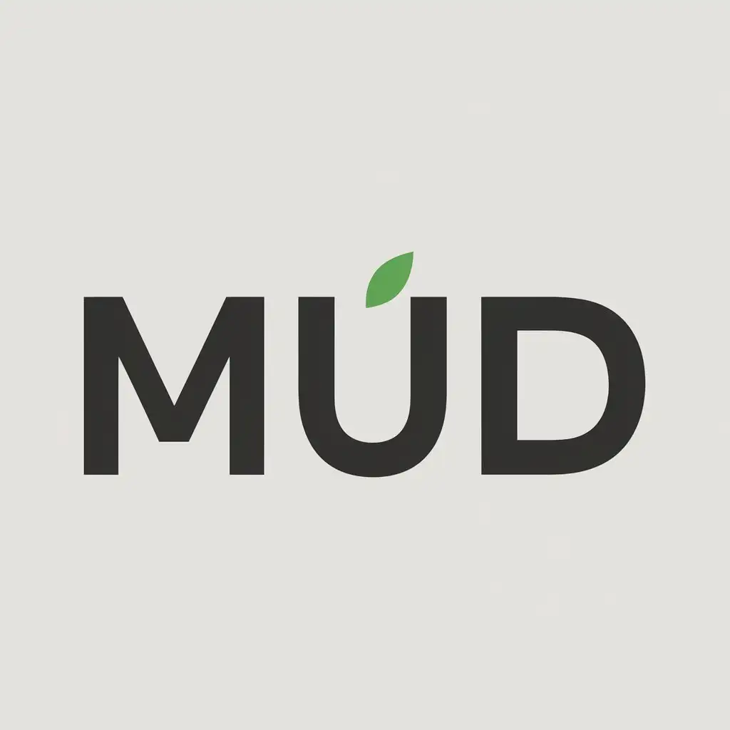 LOGO-Design-for-Mud-Minimalistic-Apple-Symbol-on-Clear-Background