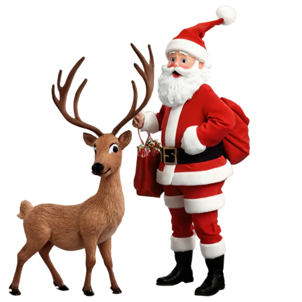 Santa-Claus-and-Reindeer-PNG-Image-for-Holiday-Celebrations-and-Marketing