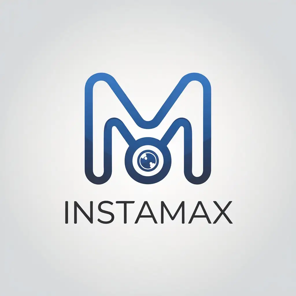 LOGO Design for InstaMax Minimalistic Vector Design for Instagram with Clear Background