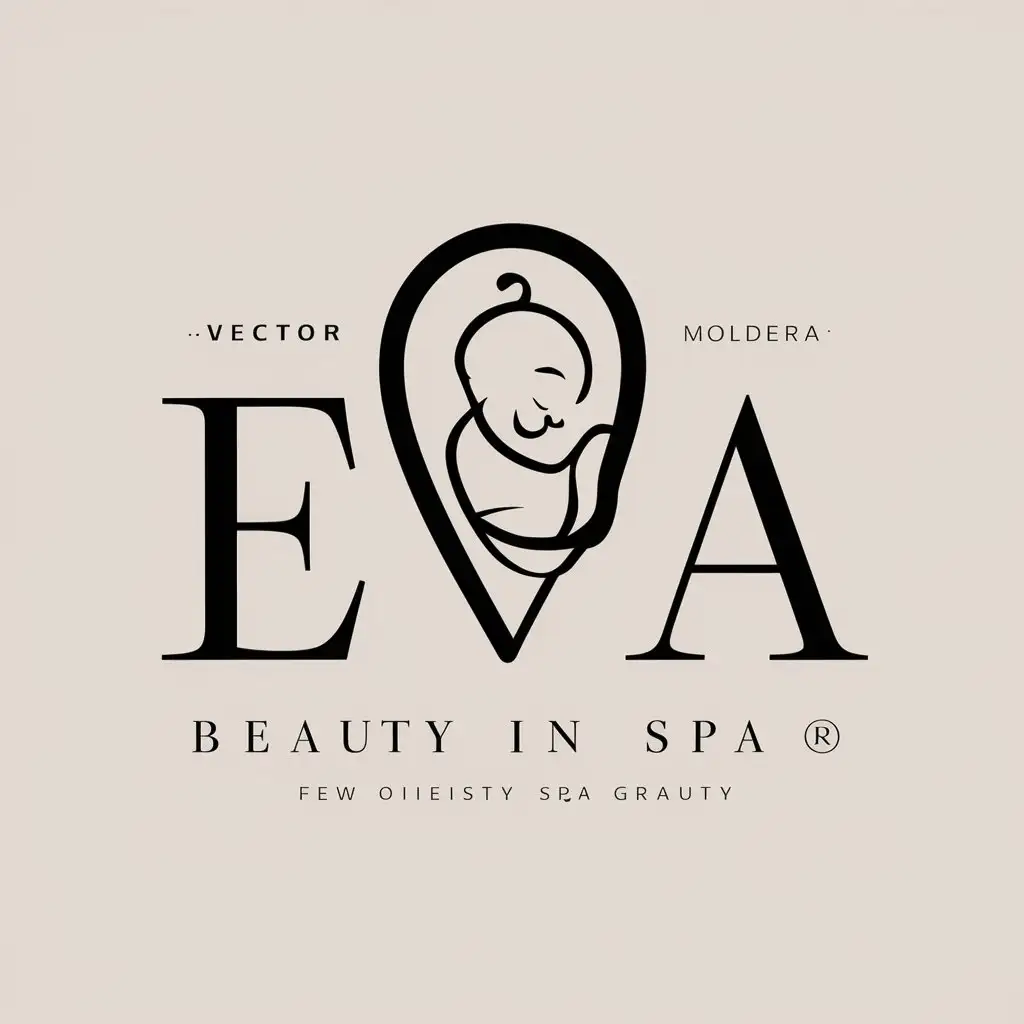 LOGO-Design-for-Eva-Baby-in-Utero-Symbol-in-Vector-Style