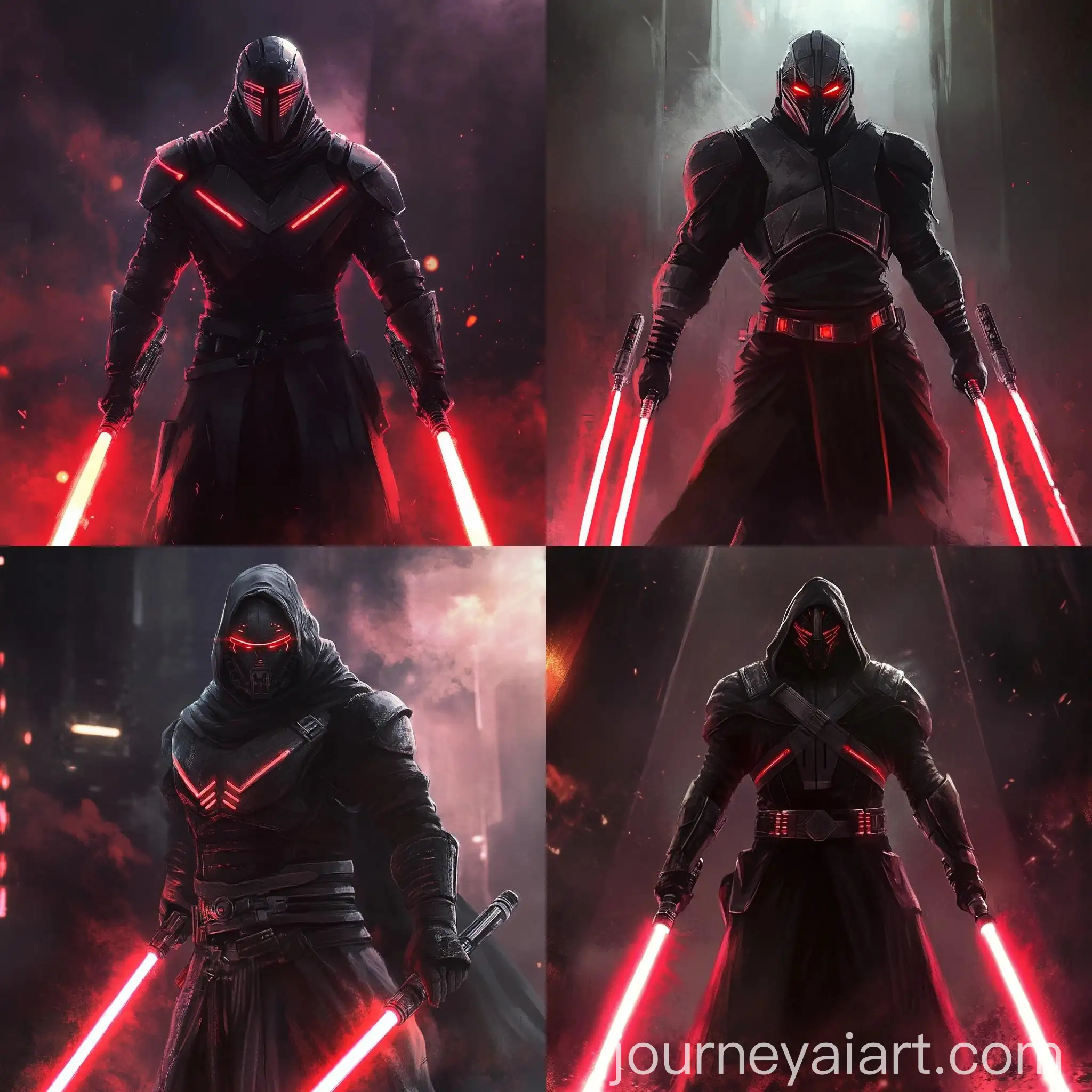 Badass-Sith-Lord-with-Two-Red-Lightsabers-Anime-Style