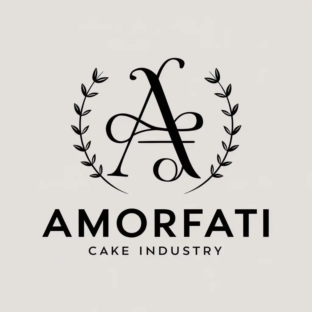 LOGO-Design-For-AmorFati-Elegant-AF-Monogram-for-Cake-Industry