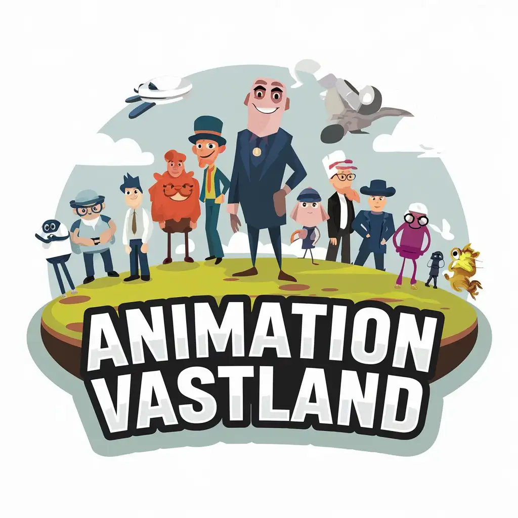 LOGO Design for Animation VastLand Land of Animations with Moderate Style and Clear Background