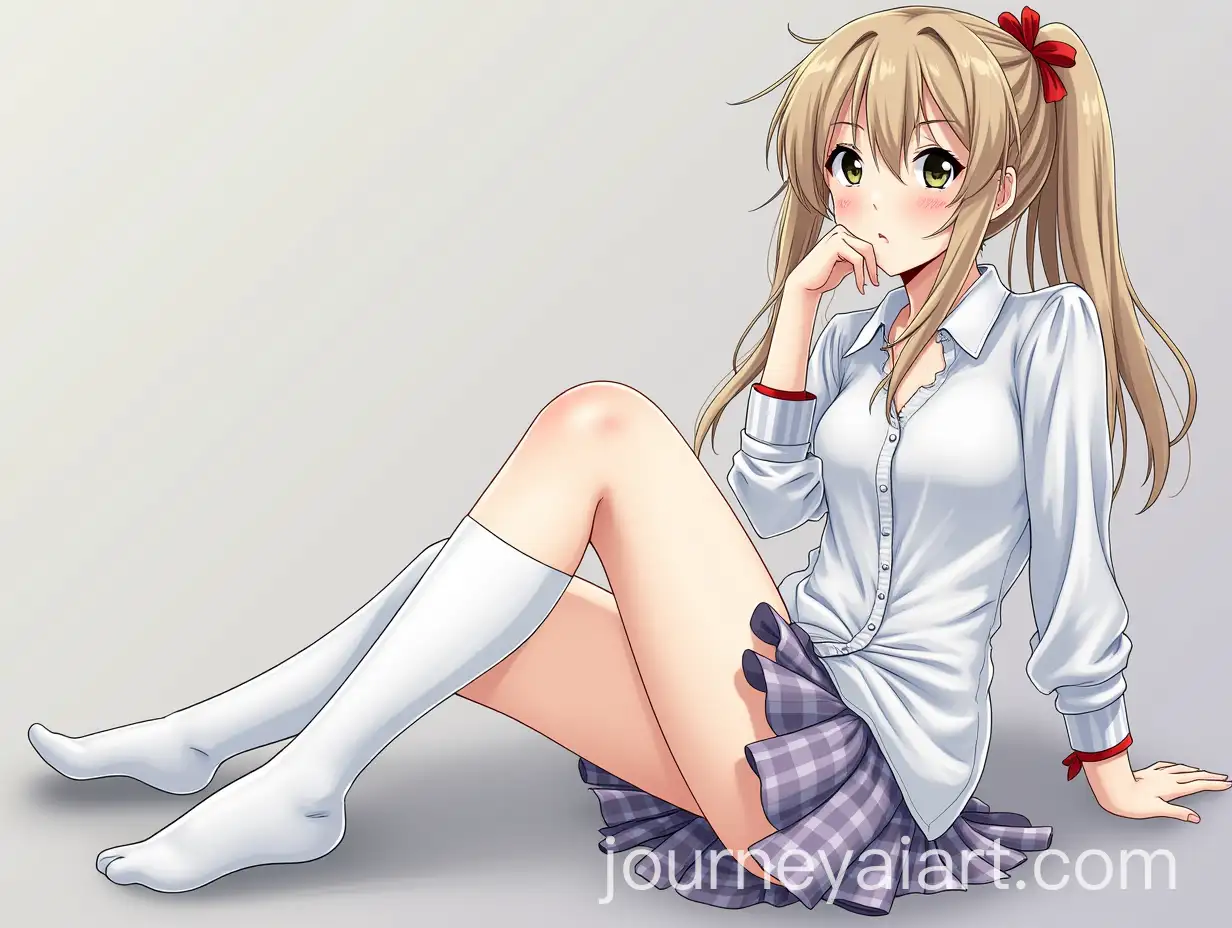 Japanese-Young-Girl-in-Mini-Skirt-and-Over-Knee-Socks-Fashion-Style