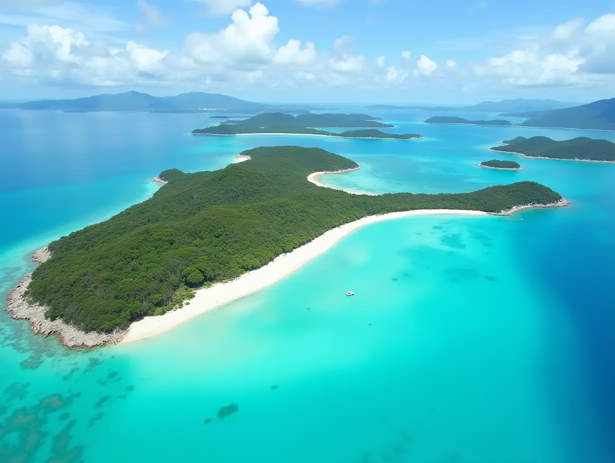 Aerial-Panorama-of-Whitehaven-Beach-Whitsunday-Islands-Australia