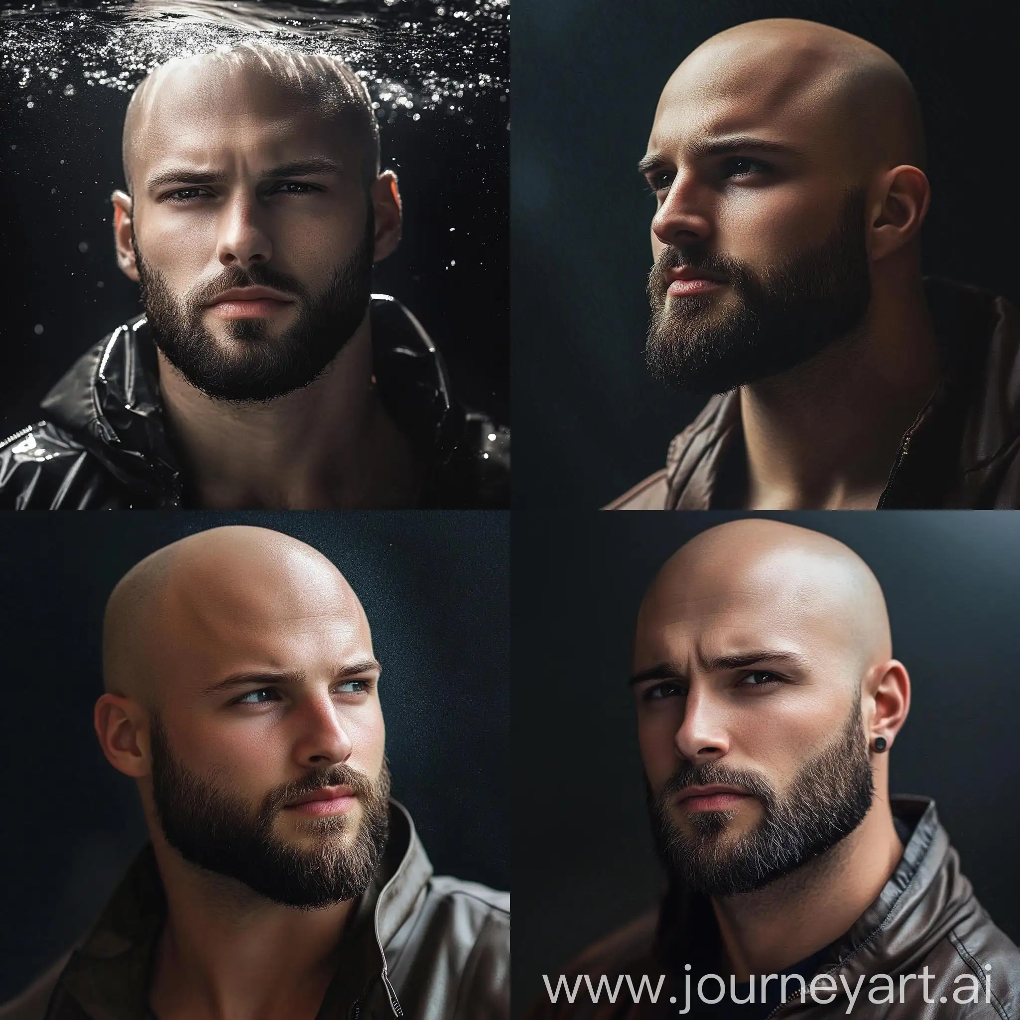 Bald-Aquarius-Man-with-Beard-Portrait