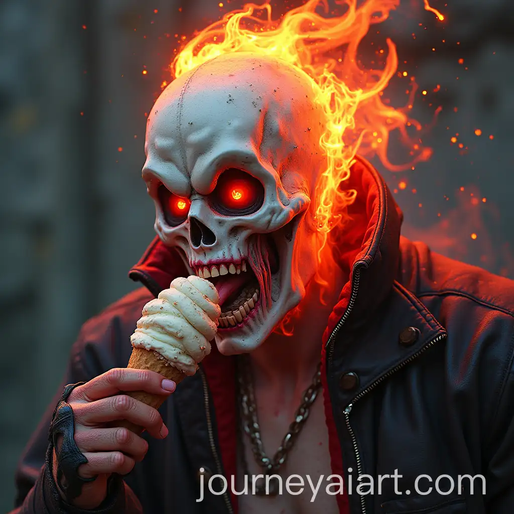Ghost-Rider-Enjoying-an-Ice-Cream-in-a-Dark-Urban-Setting
