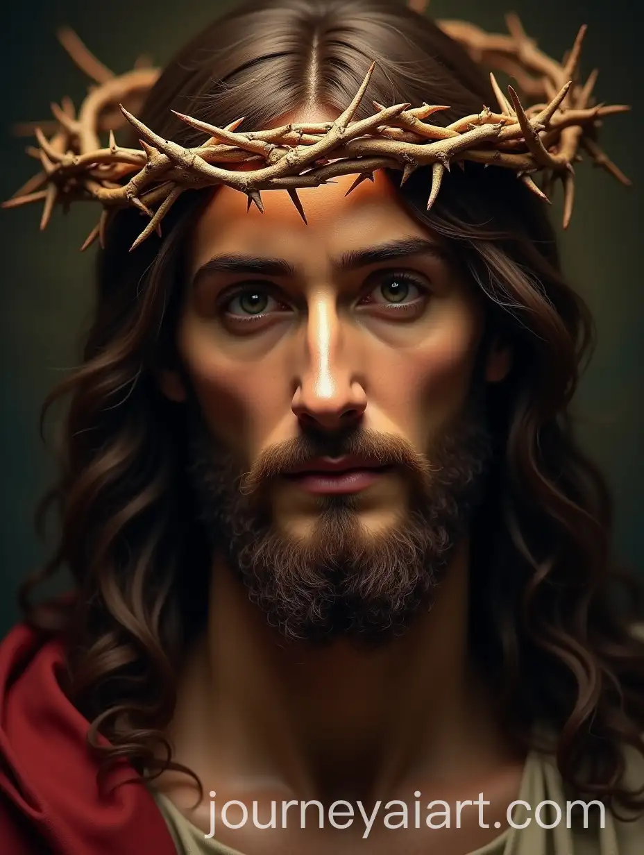 Hyper-Realistic-Image-of-Jesus-with-Heart-of-Thorns-and-Sovereign-Expression
