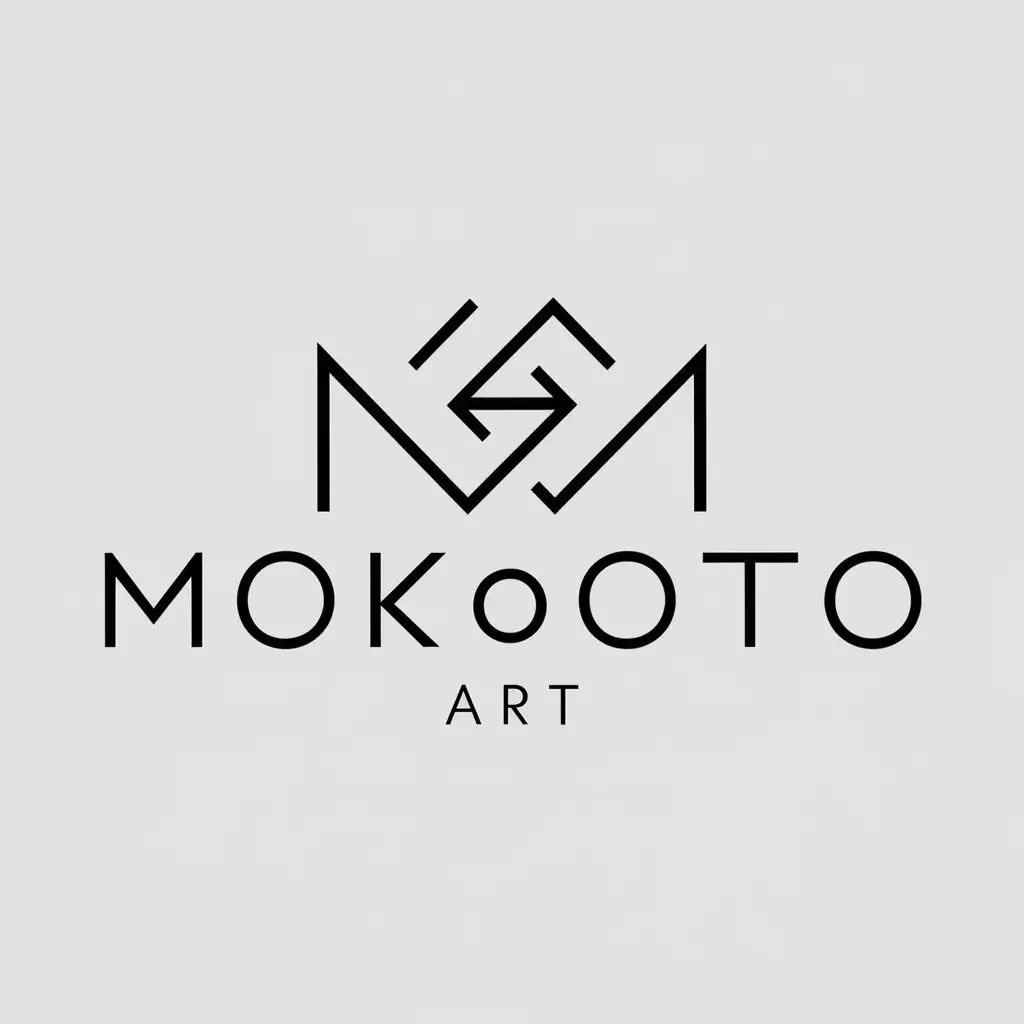 LOGO Design for Mokoto Art Geometric Shapes and Minimalistic S M Symbol for Entertainment Industry