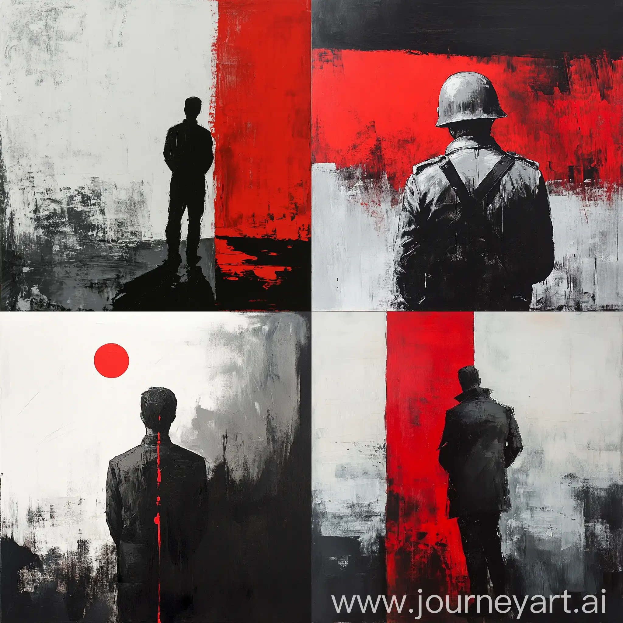 Austrian-Painter-in-German-Soldier-Form-Minimalist-Art