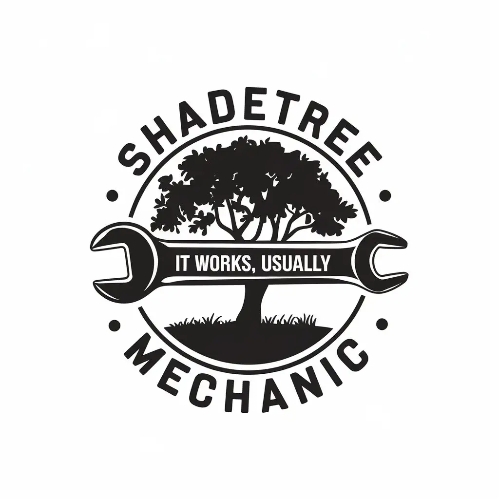 LOGO Design for Shadetree Mechanic Wrench Shadetree with Minimalist Black Design