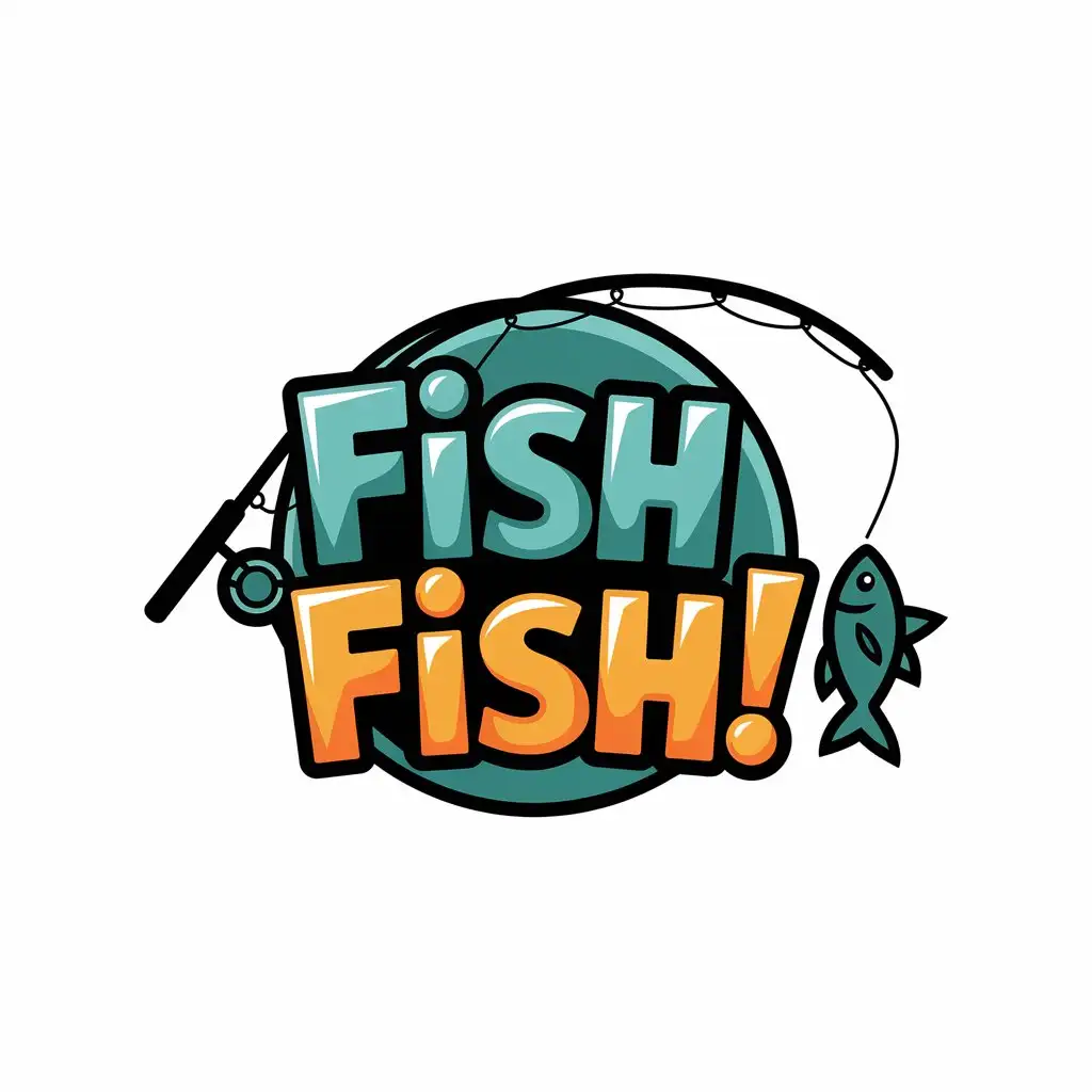 LOGO Design for Fish Fish Fishing Rod Fish Symbol for Entertainment Industry