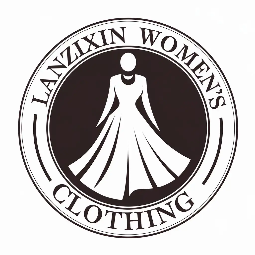 LOGO-Design-for-Lanzixin-Womens-Clothing-Elegant-and-Timeless-Symbol-of-Femininity