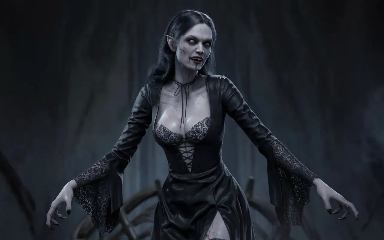 Seductive-Vampire-Woman-in-Dark-Gothic-Horror-Scene