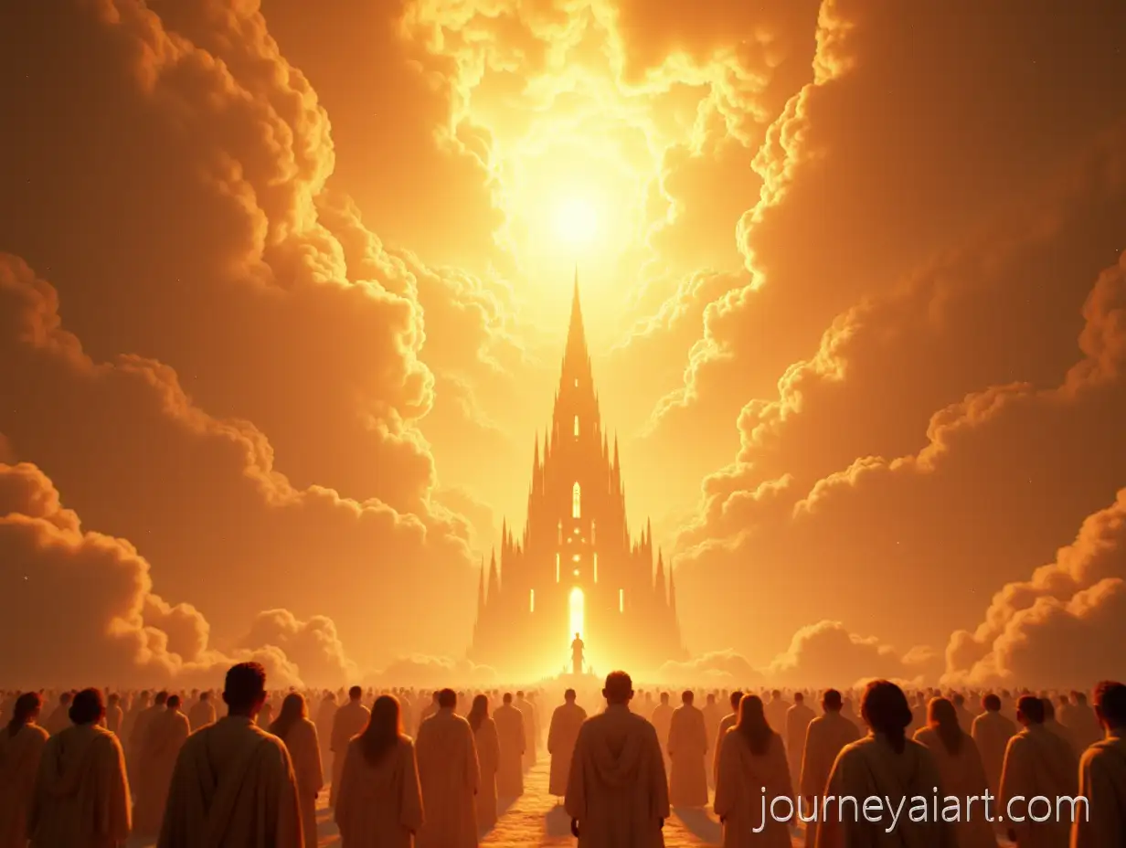 Celestial-Realm-Devaloka-with-Radiant-Golden-Light-and-Divine-Beings-in-Cosmic-Assembly