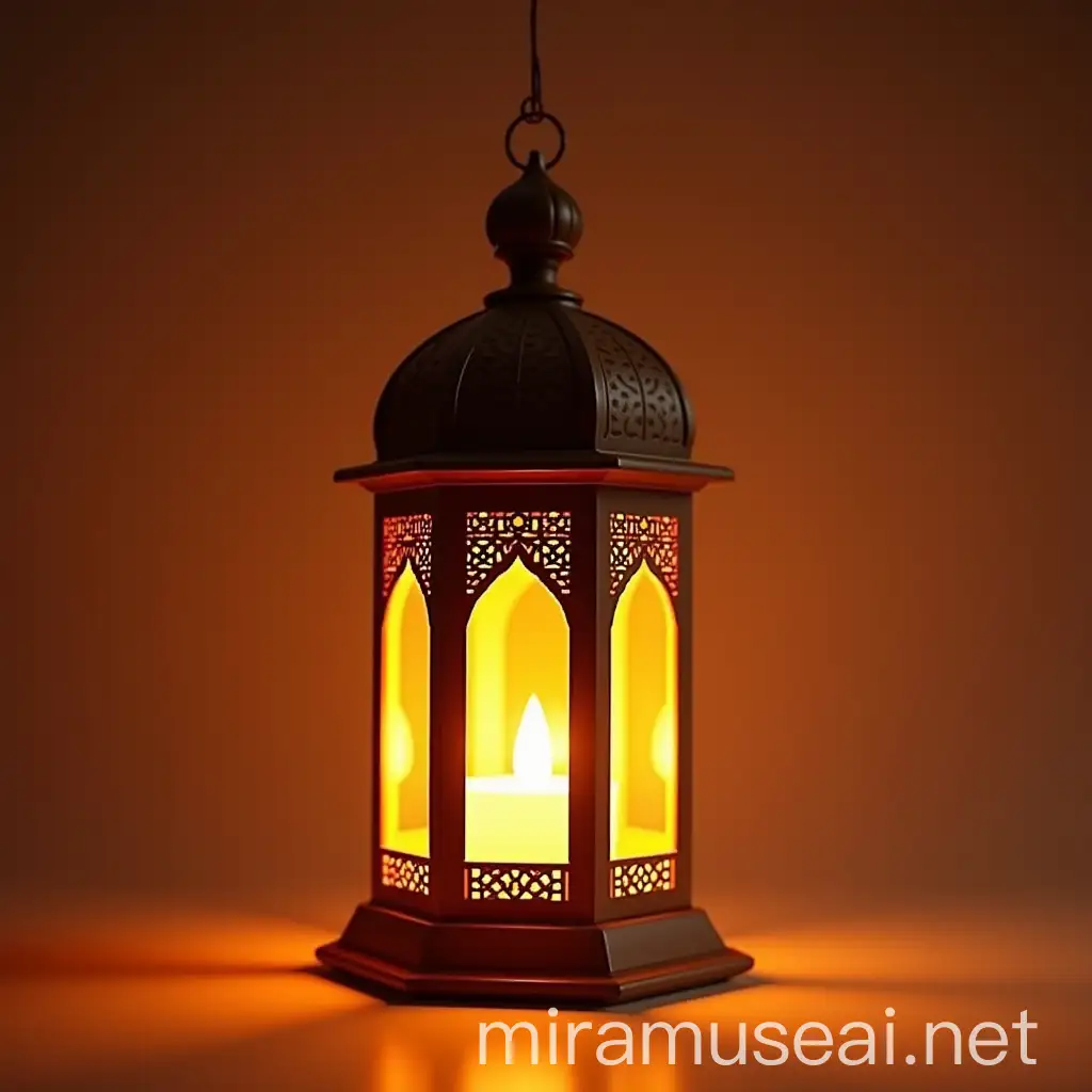 Beautiful Modern Ramadan Lantern Against Isolated Background