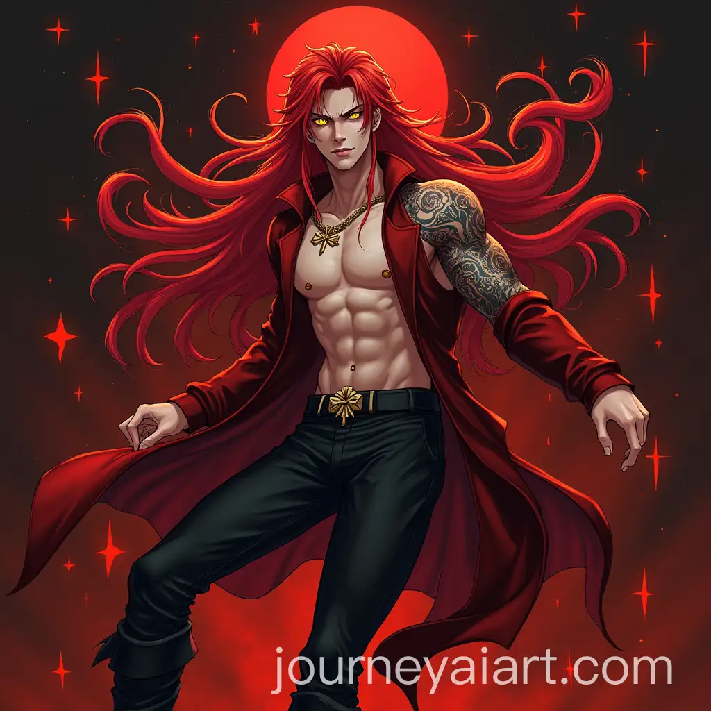 Anime-Character-with-Red-Hair-Yellow-Eyes-and-Millennium-Puzzle