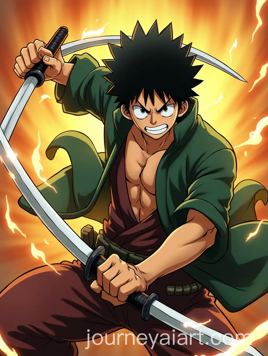 Zoros-Santoryu-Fierce-ThreeSword-Style-Attack