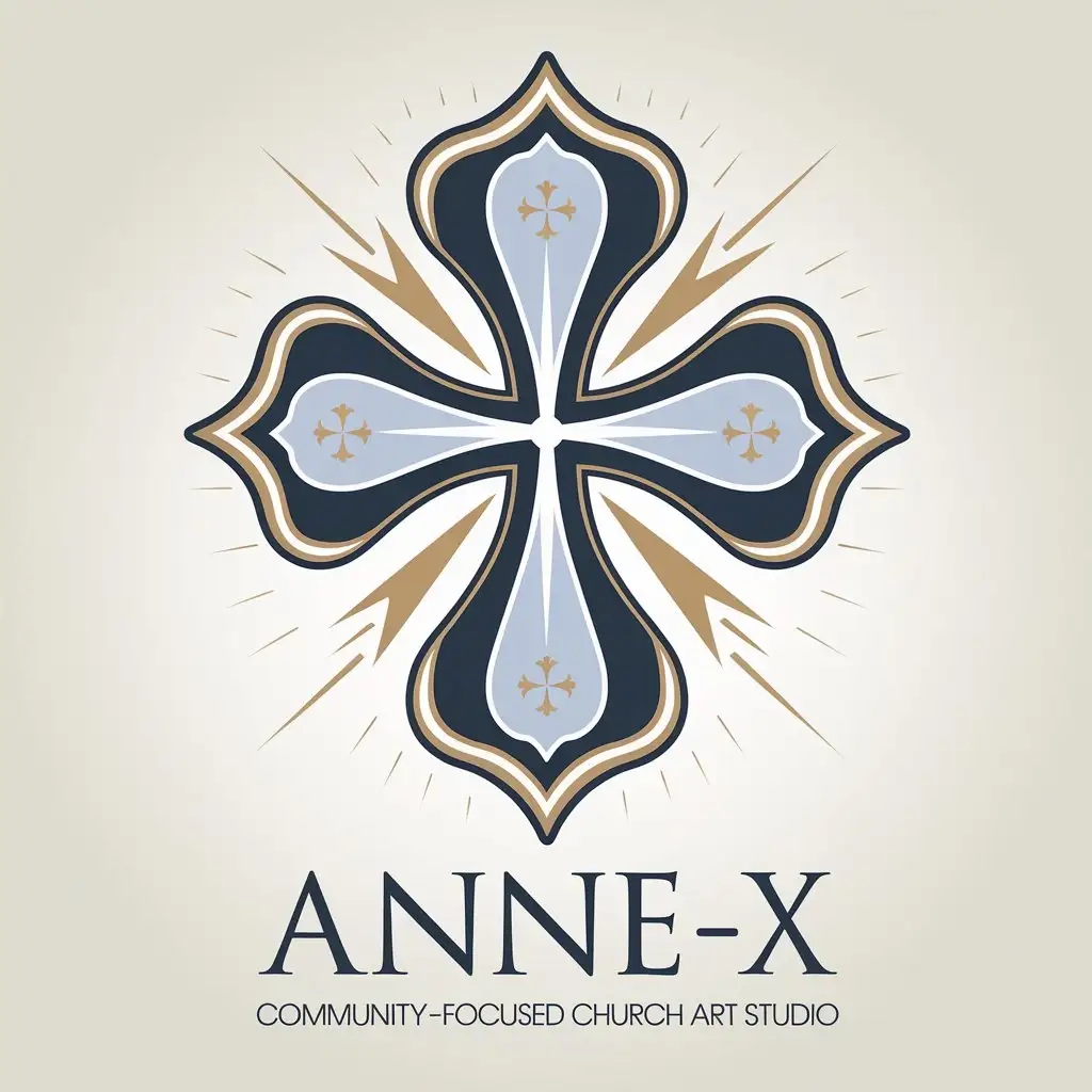 LOGO Design for AnneX CommunityFocused Church Art Studio with Elegant Typography and Subtle Religious Symbols