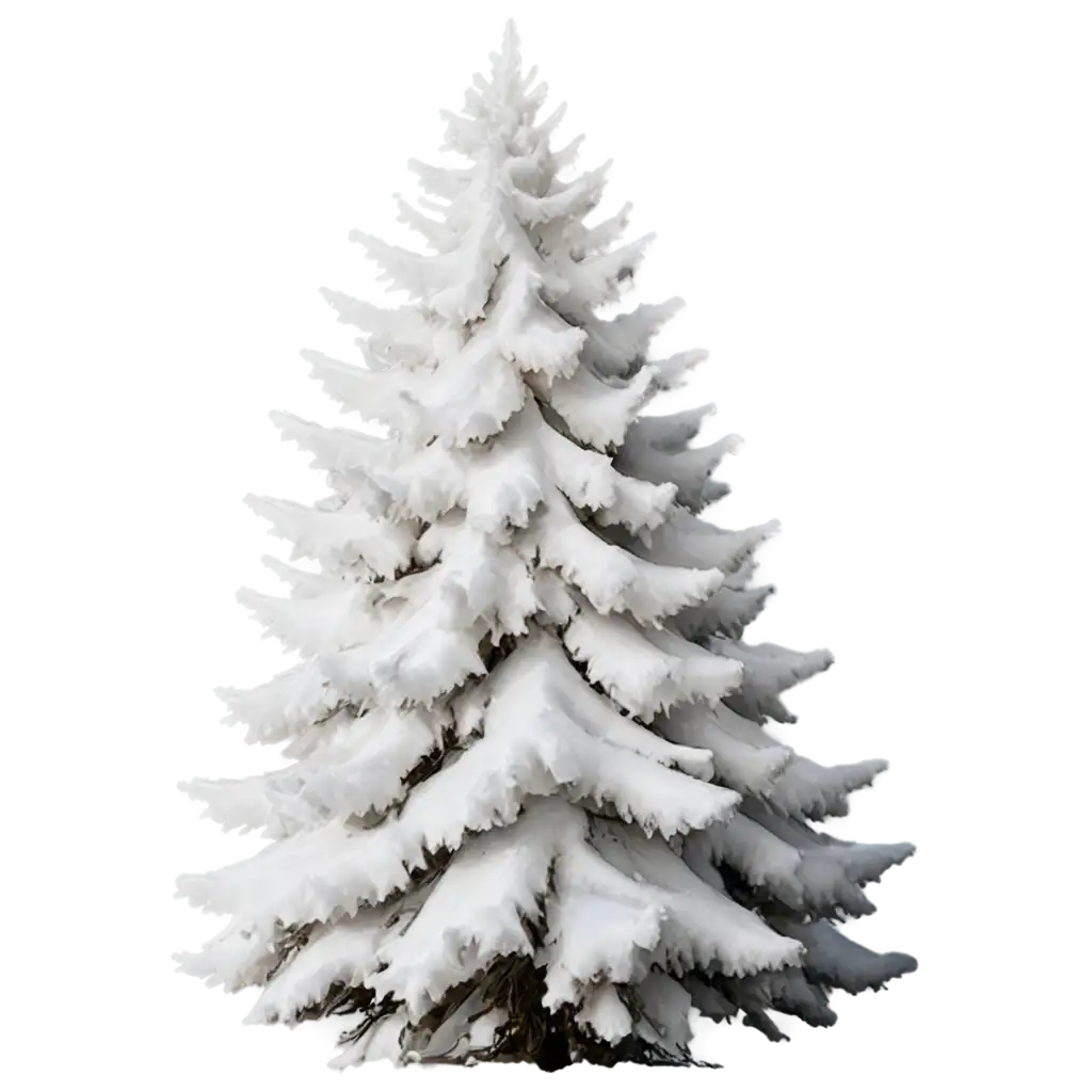 Christmas-Tree-Made-of-Snow-PNG-Image-A-Winter-Wonderland-Scene-in-HighQuality-Format